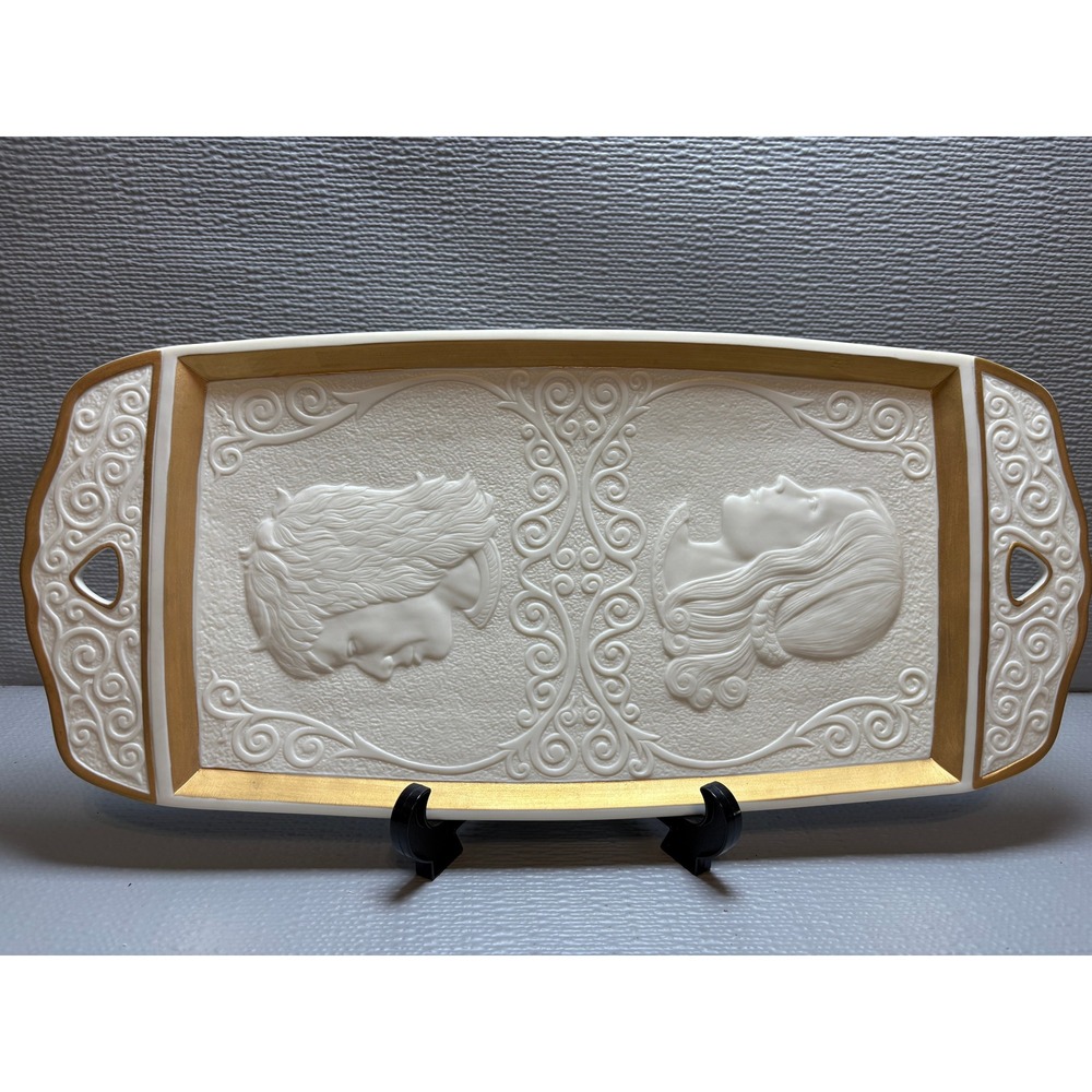 Lenox Romeo & Juliet Laszlo Ispanky Limited Edition Fine China Tray No 1817 Gold